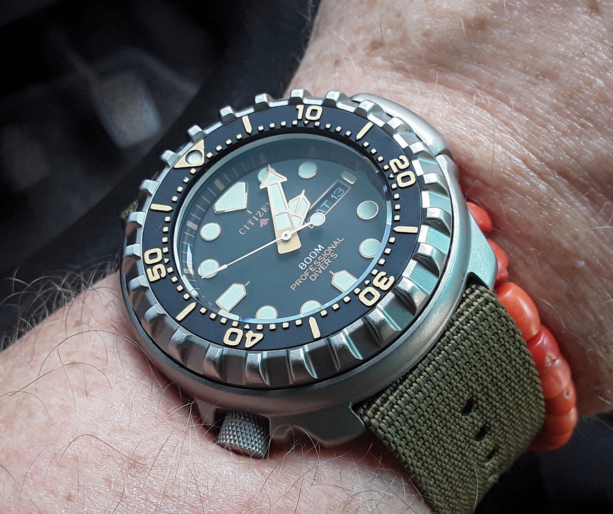 Citizen 800m Vintage Dive Watch Wristshot