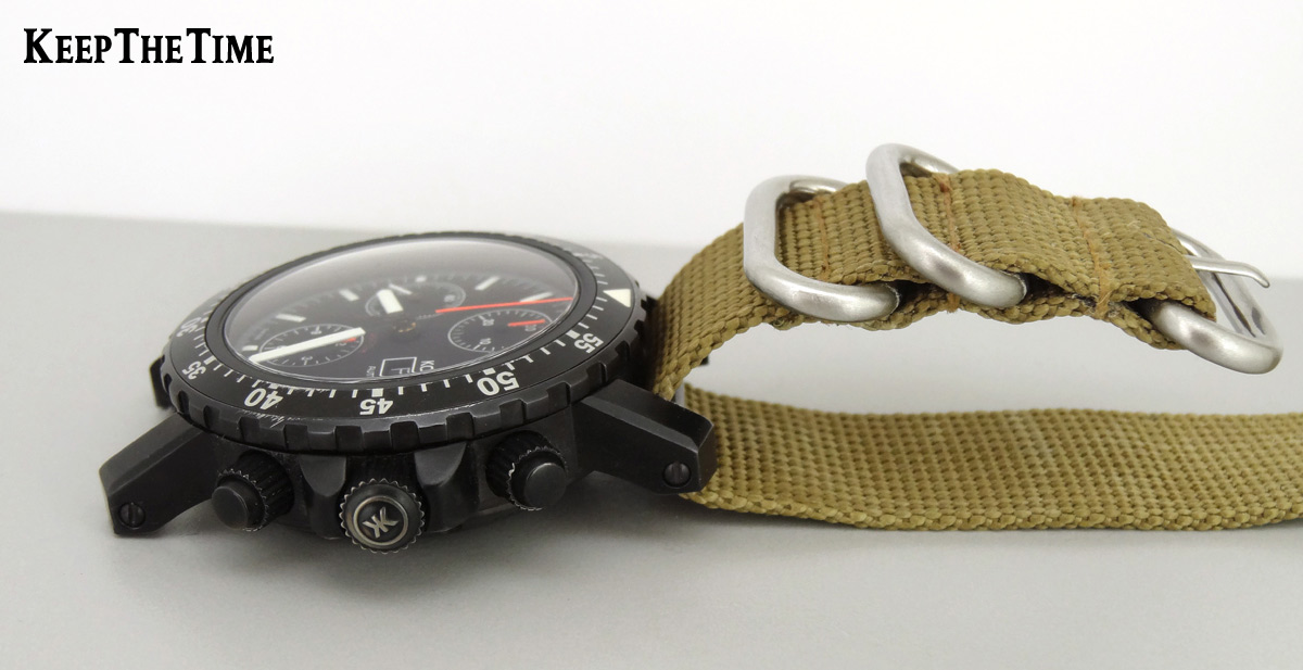 Kobold Phantom Tactical Chronograph PVD on ZULU Strap
