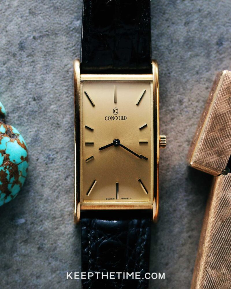 slim fit dress slacks Helvetia Ref. 3145, Cal. H64 Men's Gold Plated Dress Watch main image 0