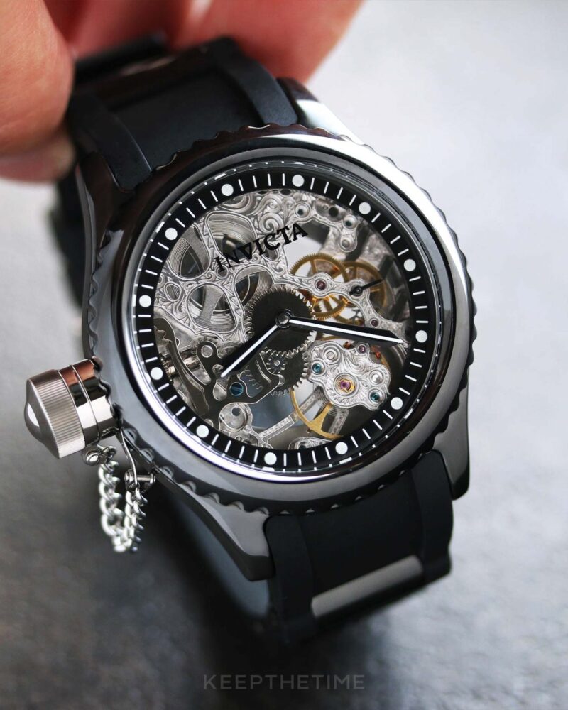 Invicta 1848 Mechanical Russian Diver Skeleton Dial Lefty Watch