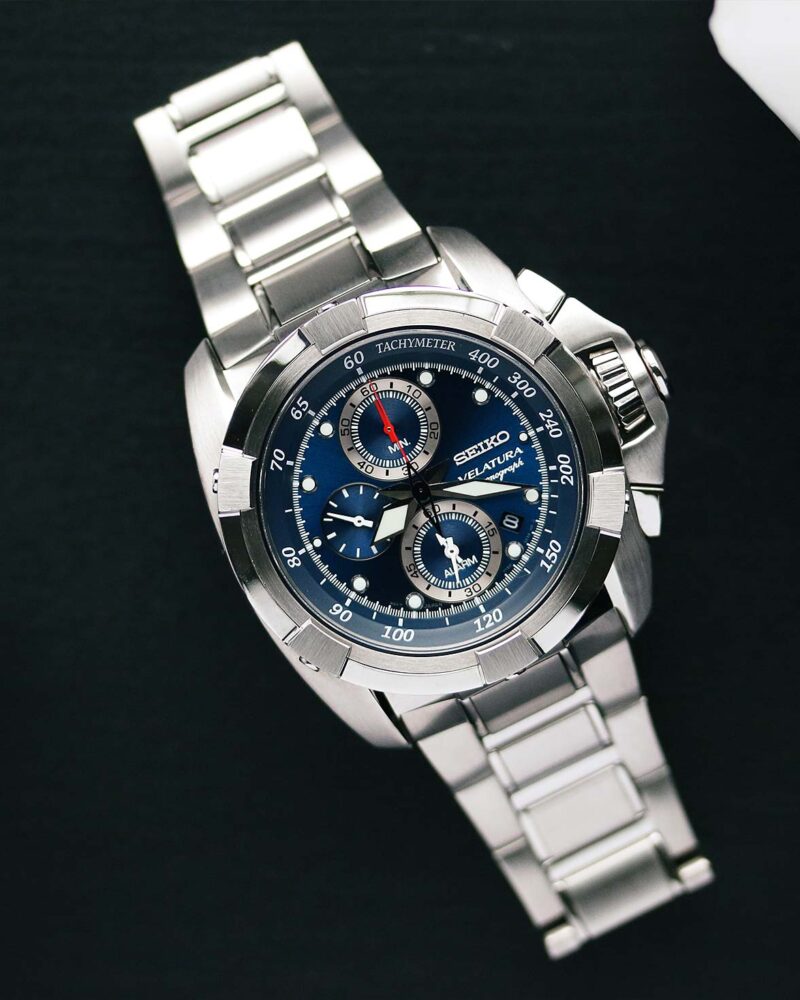 服/ファッション SEIkO  VELATURA Seiko Velatura Dual Big Date Chronograph 7T04-0AD0 Tachometer Rose