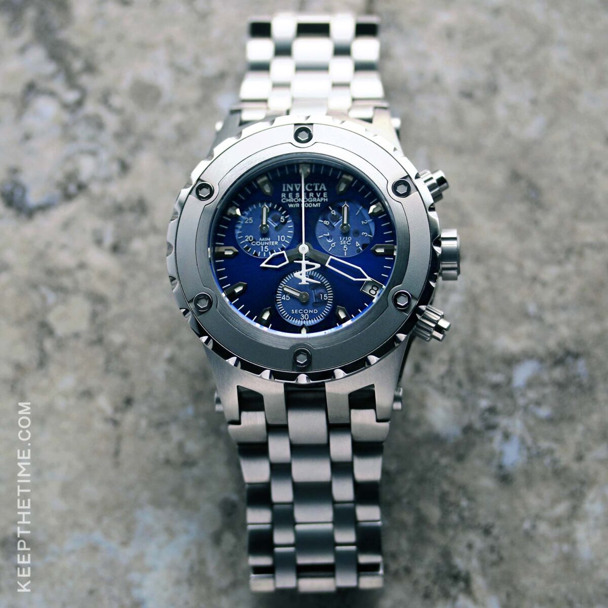 Invicta 6424 Reserve Mid-Size Blue Dial Swiss Chronograph