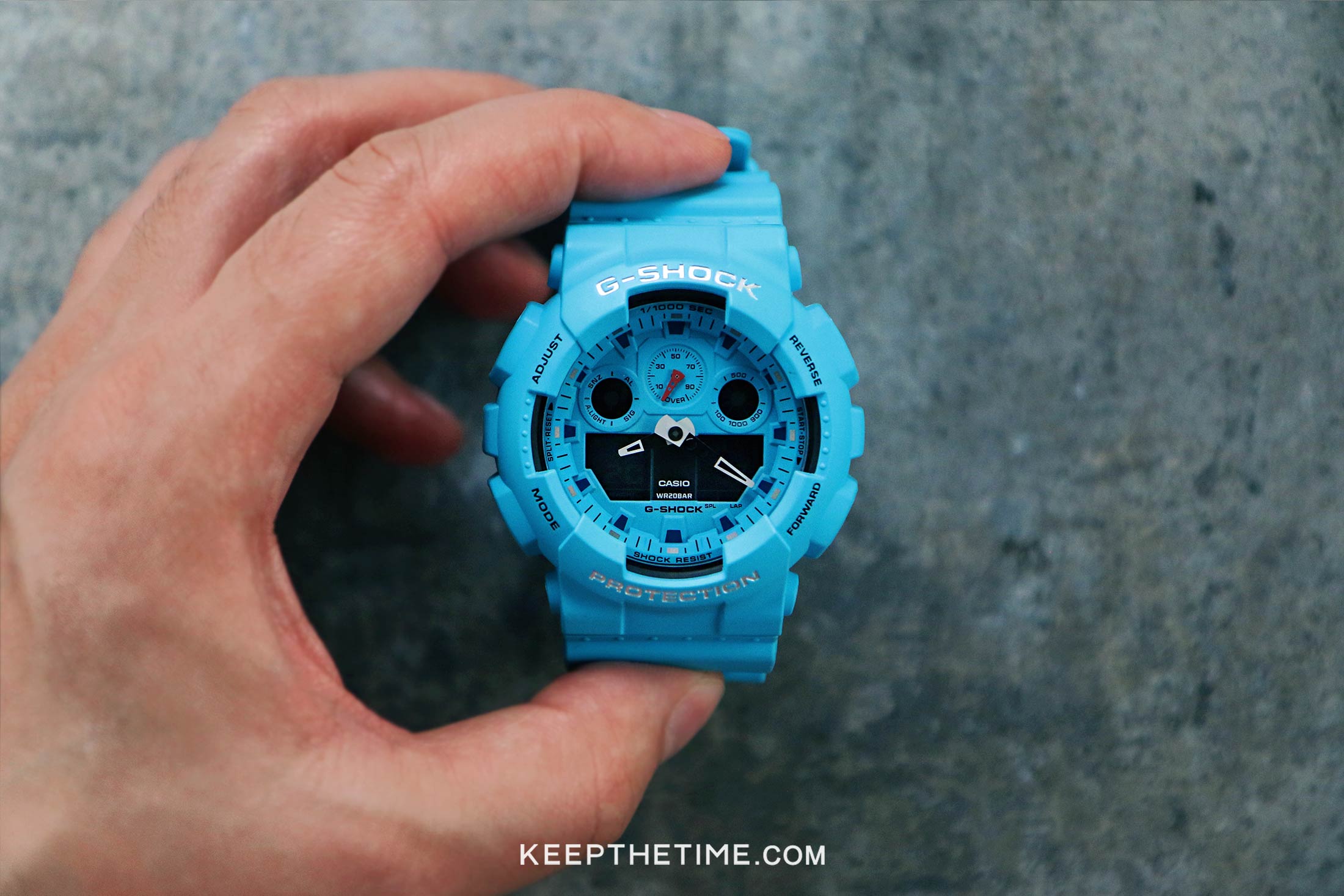 時計 G-SHOCK GA-100RS-2AJF Hot Rock Sound G-Shock GA-100RS-2A Blue Hot Rock Sounds - KeepTheTime Watches