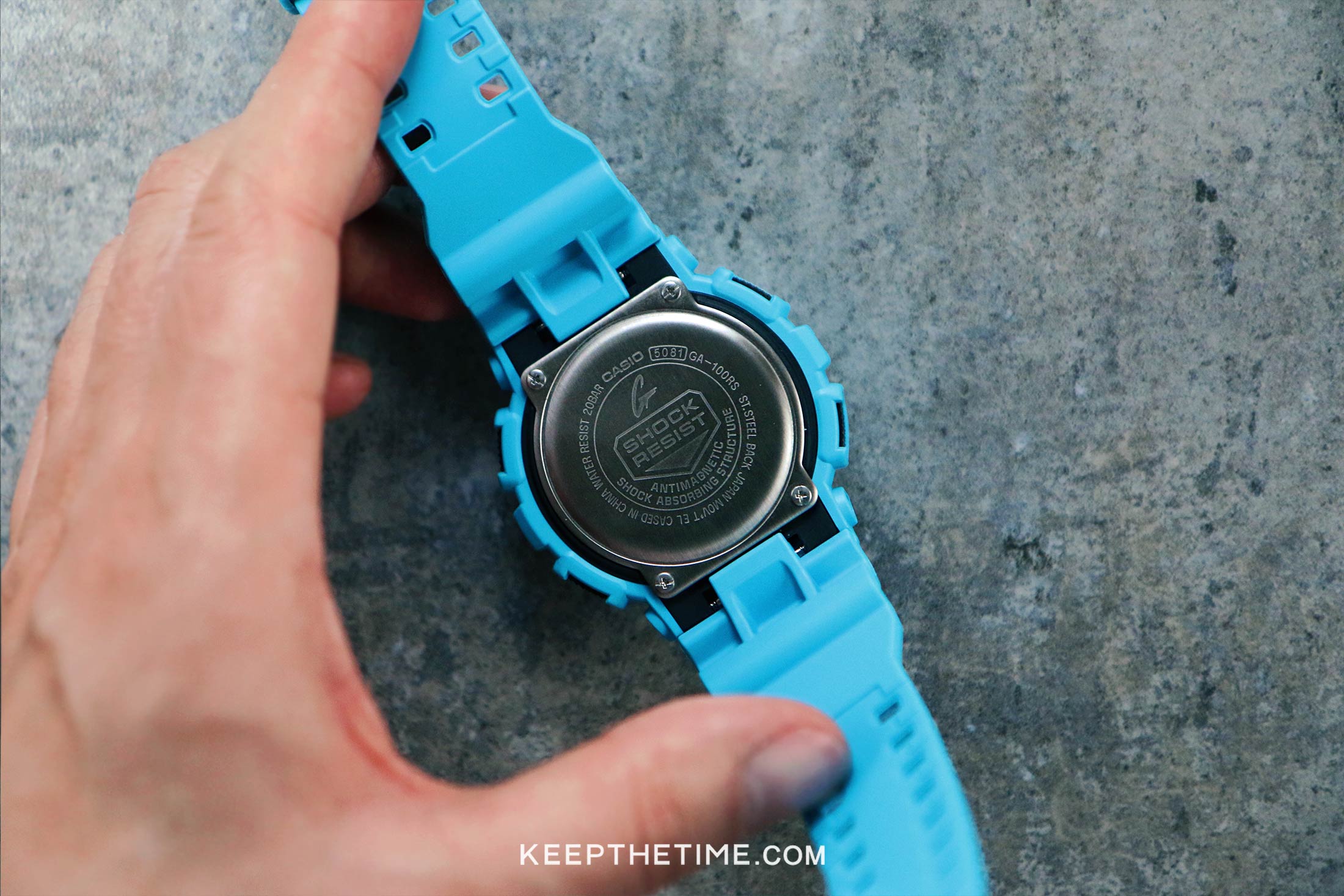 G-Shock GA-100RS-2A Blue Hot Rock Sounds - KeepTheTime Watches