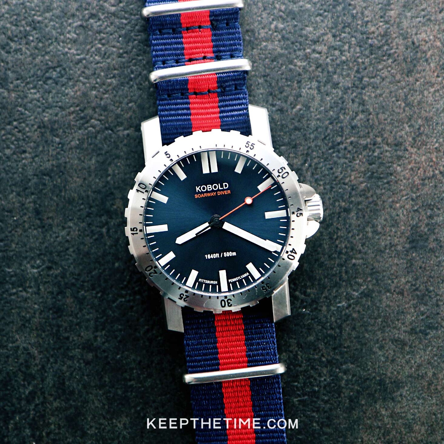 Kobold Soarway Diver 43 Blue Dial Microbrand Tool Watch | KeepTheTime