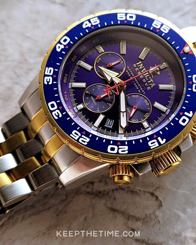 Invicta 1472 Ocean Master Automatic Two-Tone Blue Dial 200m Diver