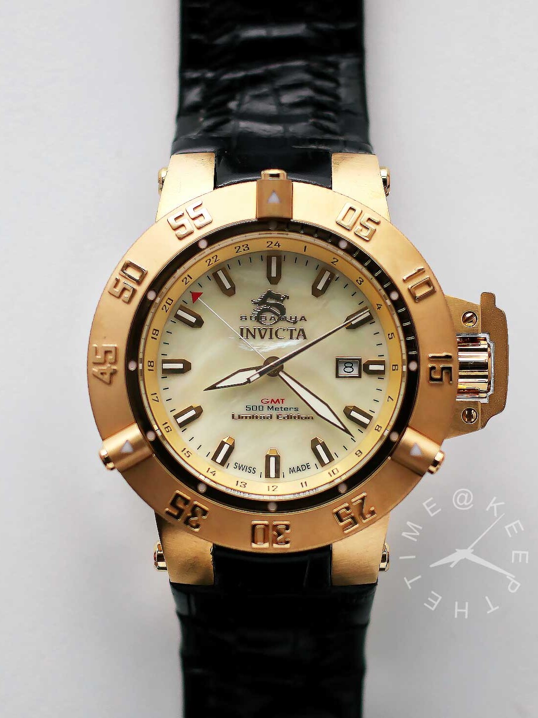 Invicta 0738 Mop Gold Tone 10