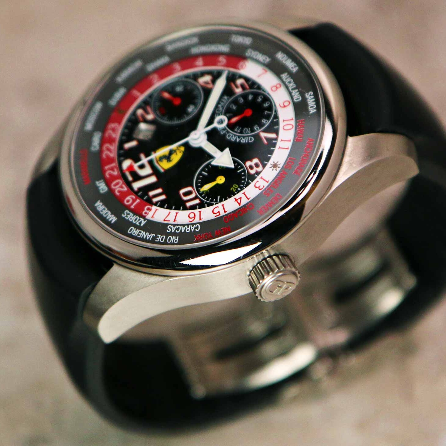 Girard-Perregaux WW.TC Ferrari 50 Years in USA World Time