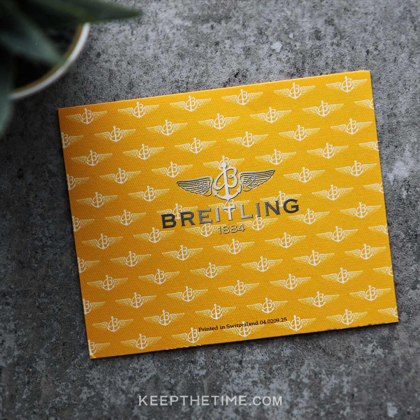 Breitling Authorized Distributors Card - KeepTheTime Watches