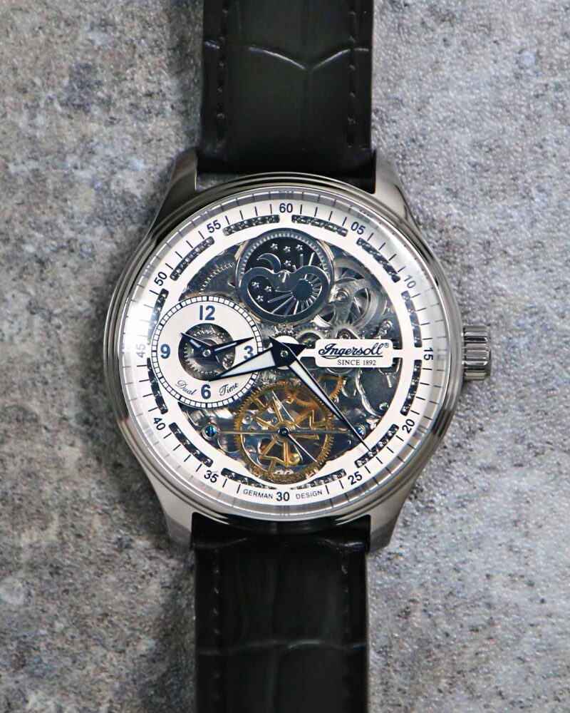 Ingersoll Boonville Skeleton Face Automatic Unisex Dress Watch
