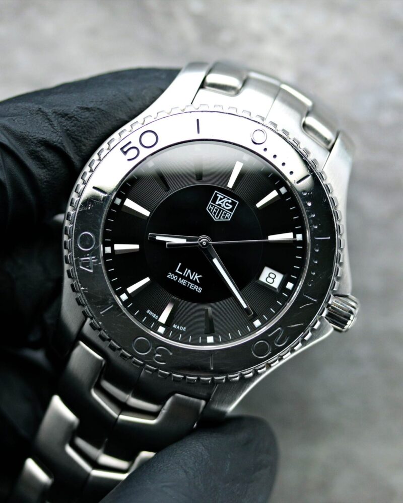 Tag Heuer LINK 200m WJ1110 Black Dial Stainless Steel Watch