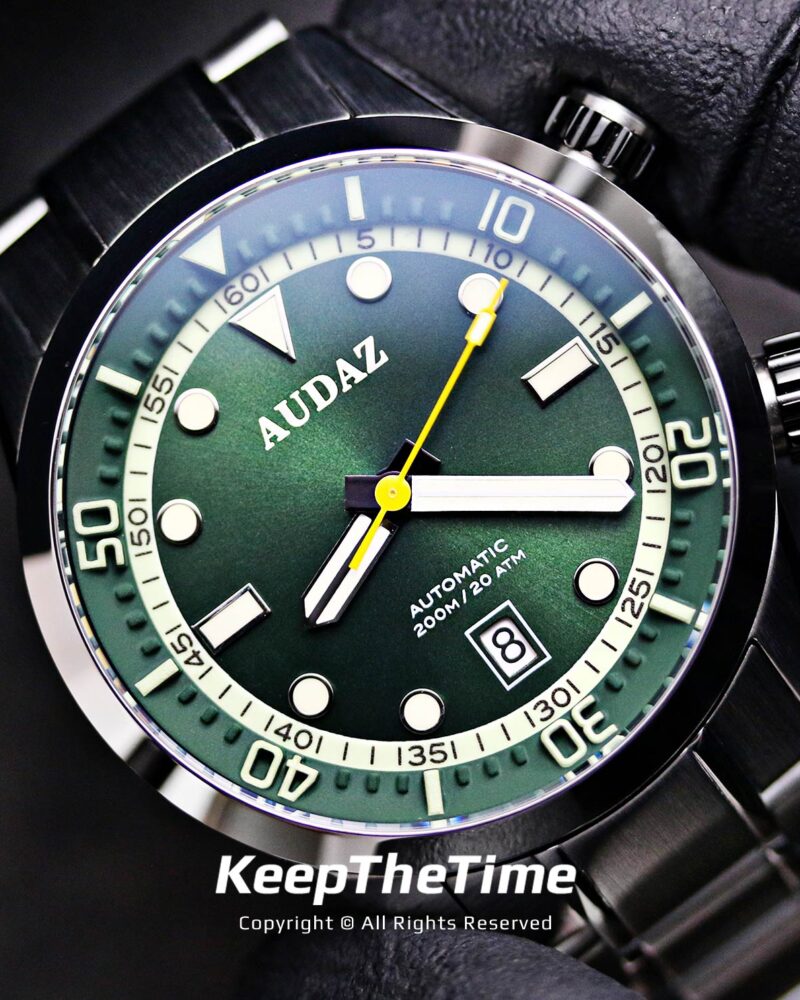 Audaz Seafarer Diver Watch Green w/ Inner Bezel (USA Seller)