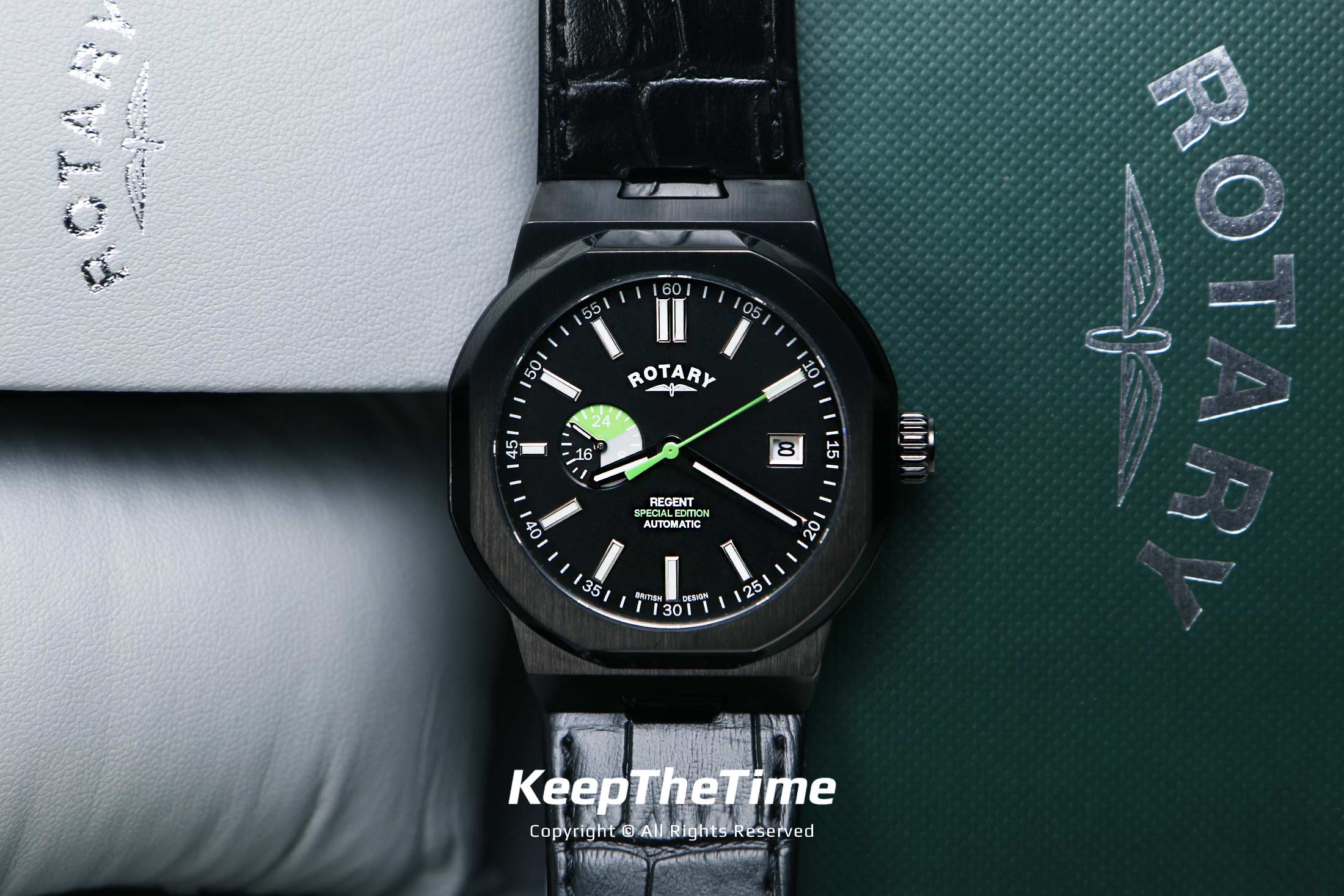 Rotary Regent Gs05459 04g Green 40mm Automatic