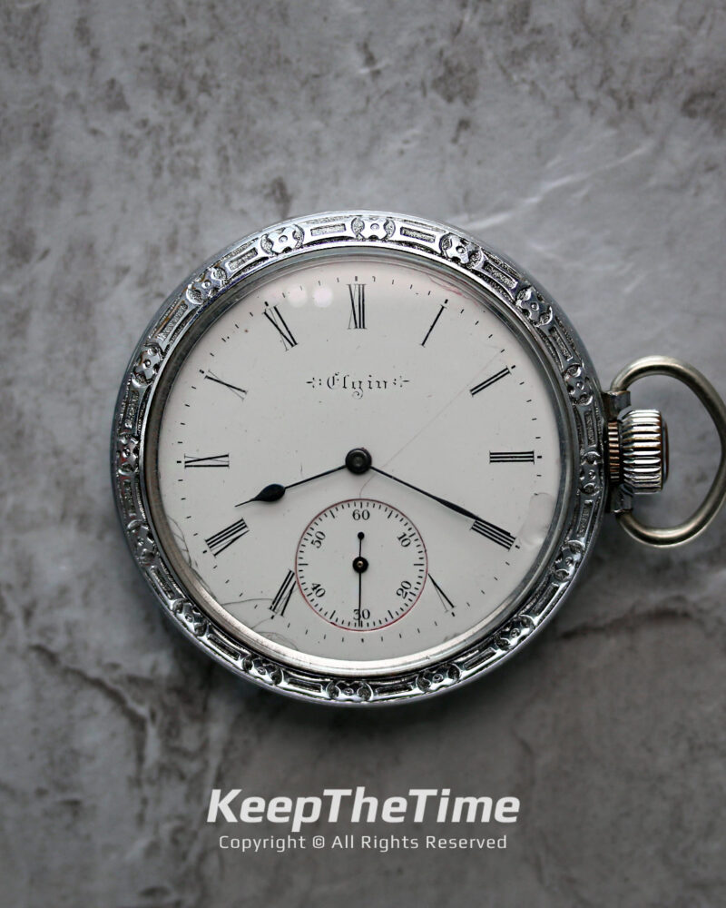 Vintage Elgin Open Face Hunt Pocket Watch (Made in USA 1921)