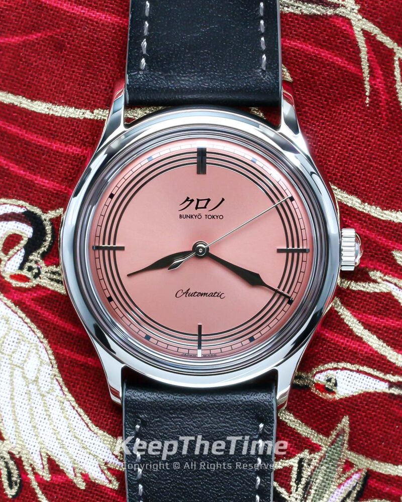 Kurono Tokyo Toki Salmon Dial Unisex Automatic Dress Watch