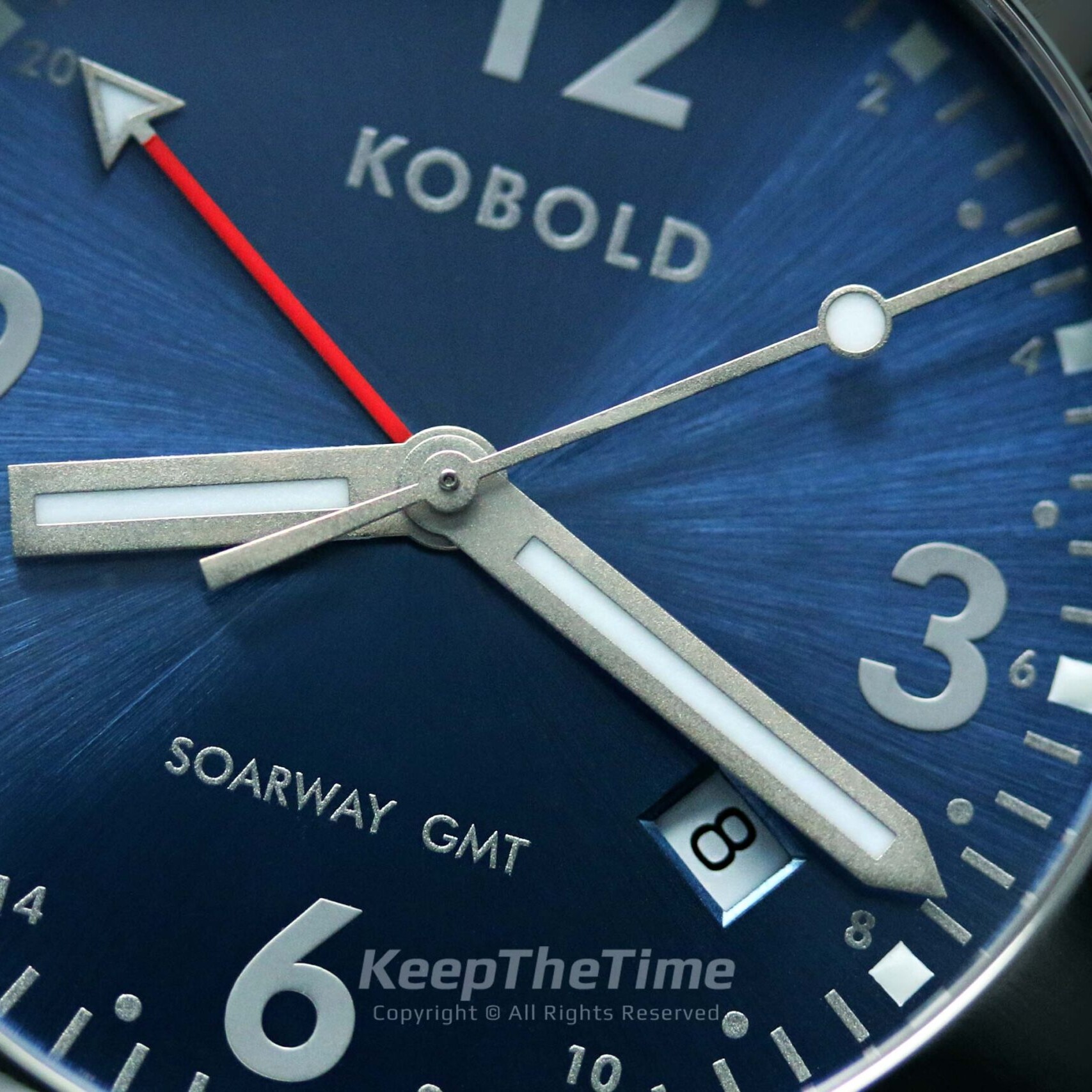 Kobold Soarway GMT Diver Tool Watch Huge 46mm in Arctic Blue
