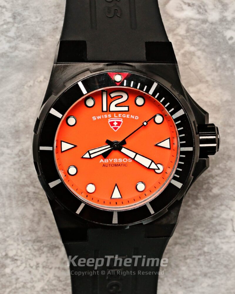 Swiss Legend Abyssos Orange Dial Diver - KeepTheTime Watches