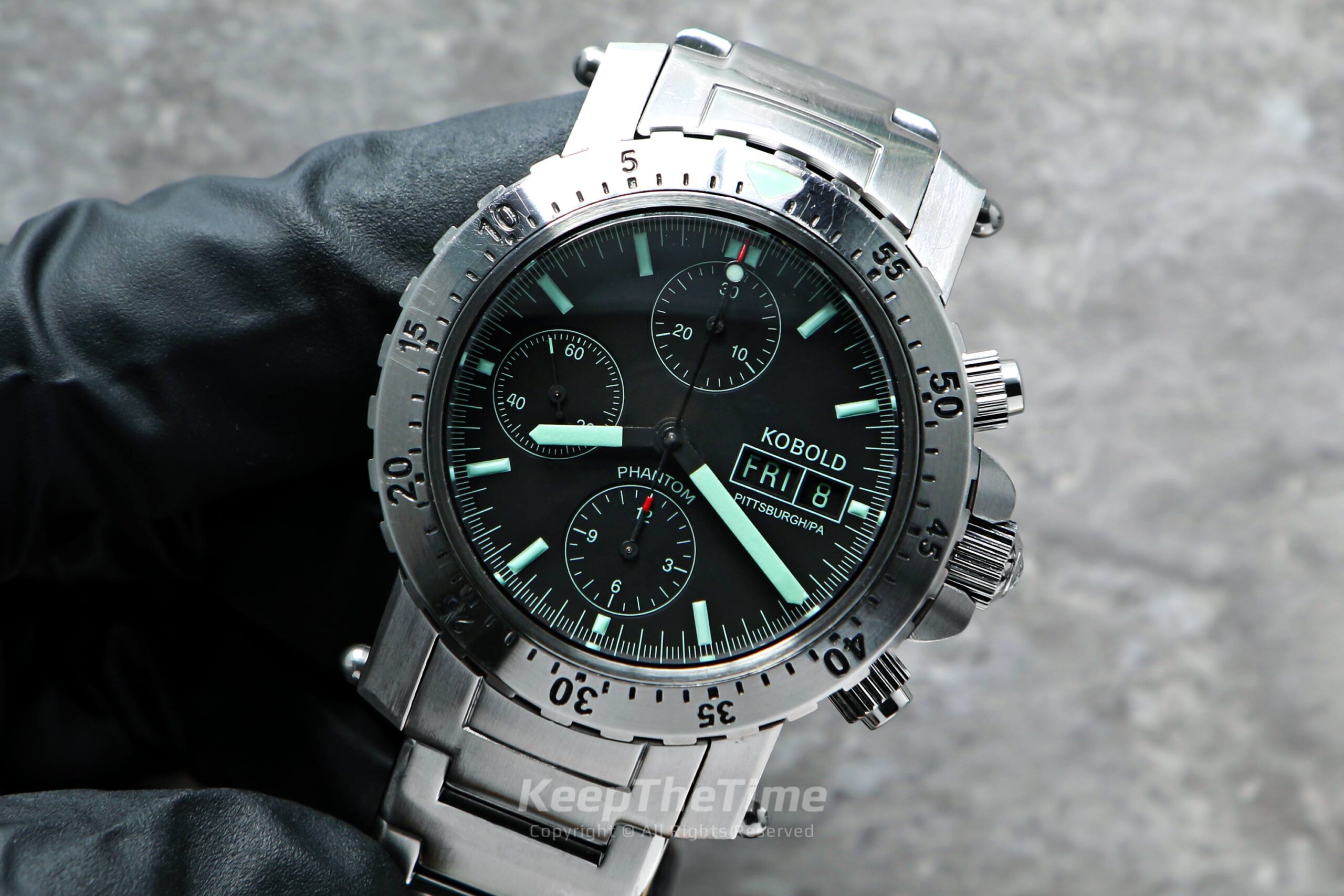 Kobold “Naked” Phantom Black Ops ETA 7750 - KeepTheTime Watches