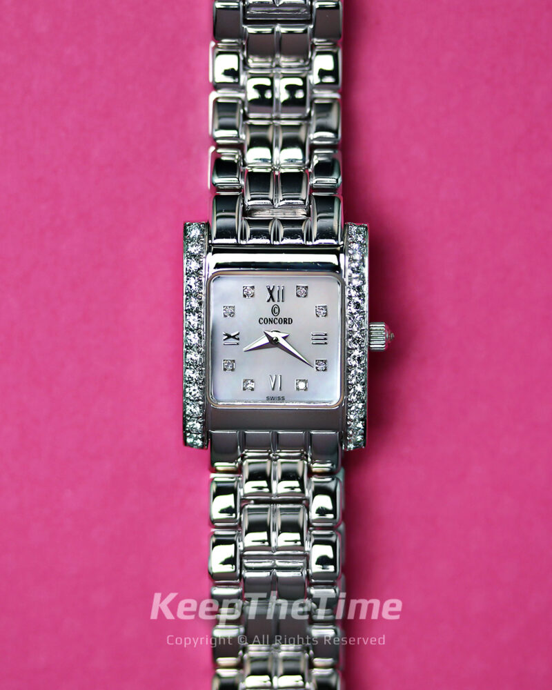 Ladies Concord La Tour Solid 14K White Gold w/ Diamonds