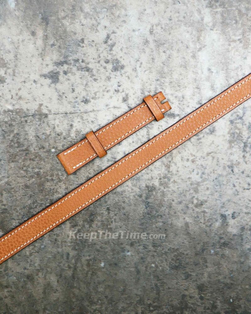 Hermes Double Tour Barenia Leather Watch Strap (L) - KeepTheTime