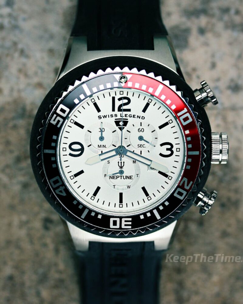 Swiss Legend Neptune Chronograph White/Coke - KeepTheTime Watches
