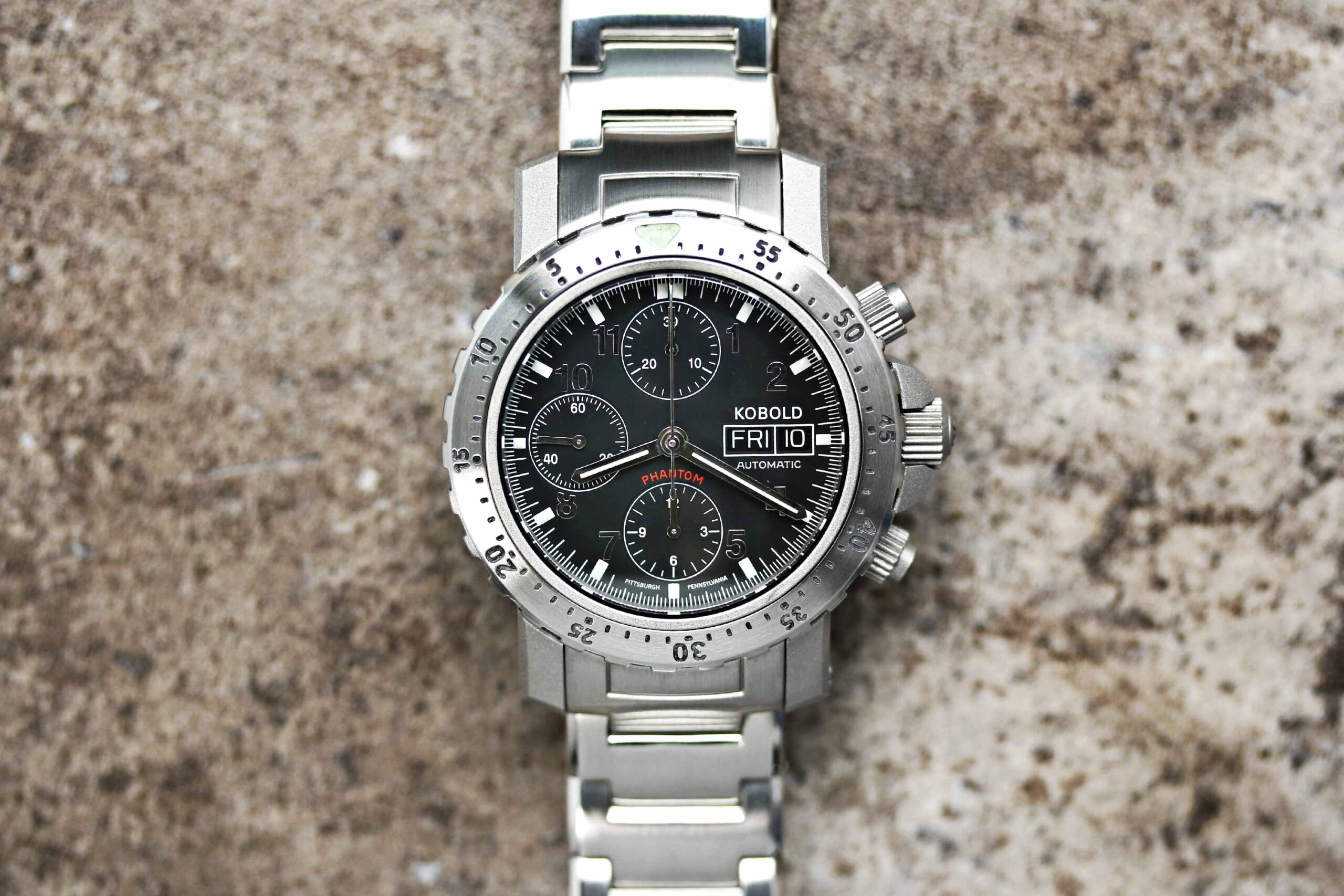 Kobold Sandblasted “Naked” Phantom Chronograph - KeepTheTime Watches