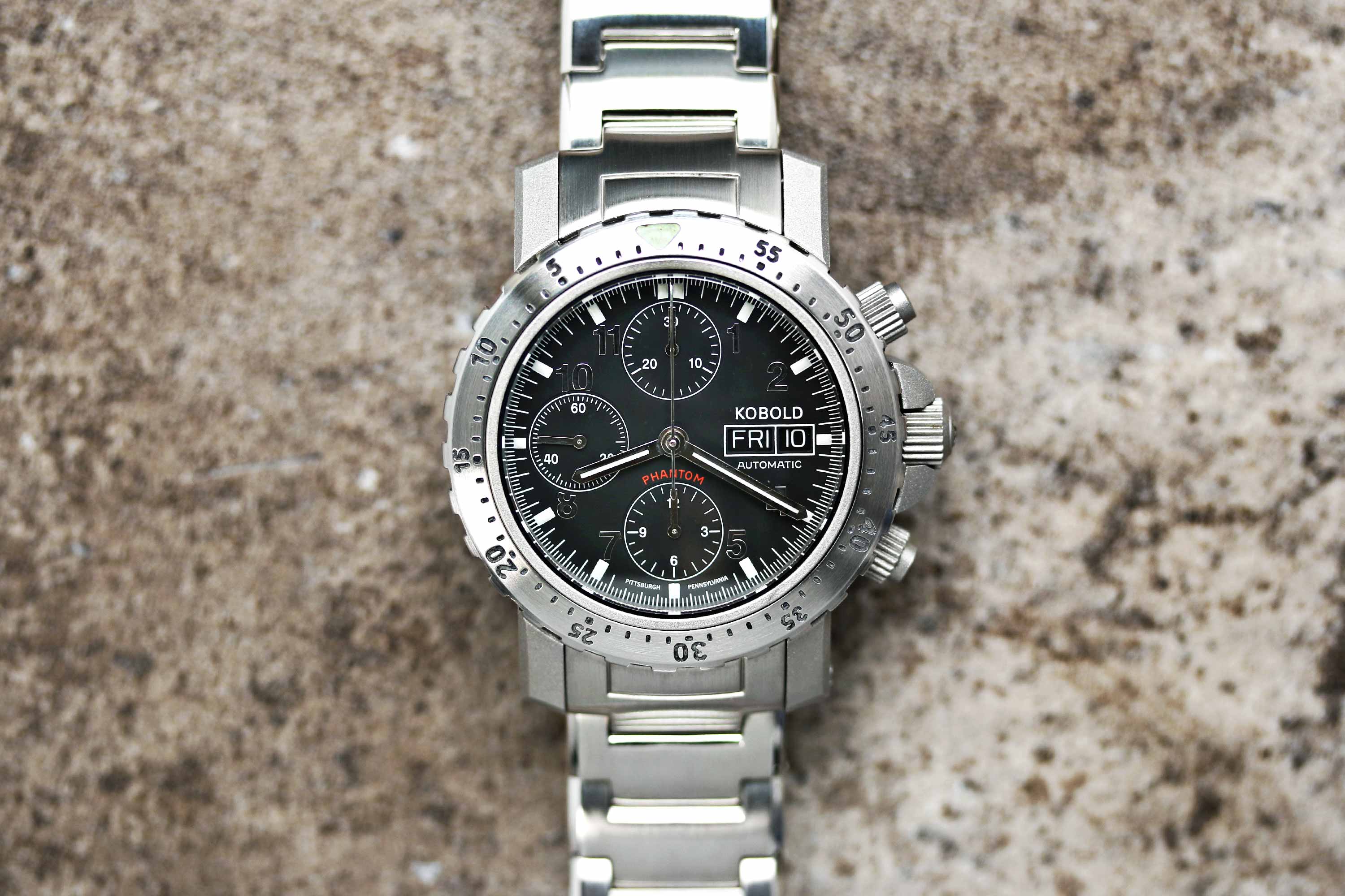 Kobold Sandblasted “Naked” Phantom Chronograph - KeepTheTime Watches