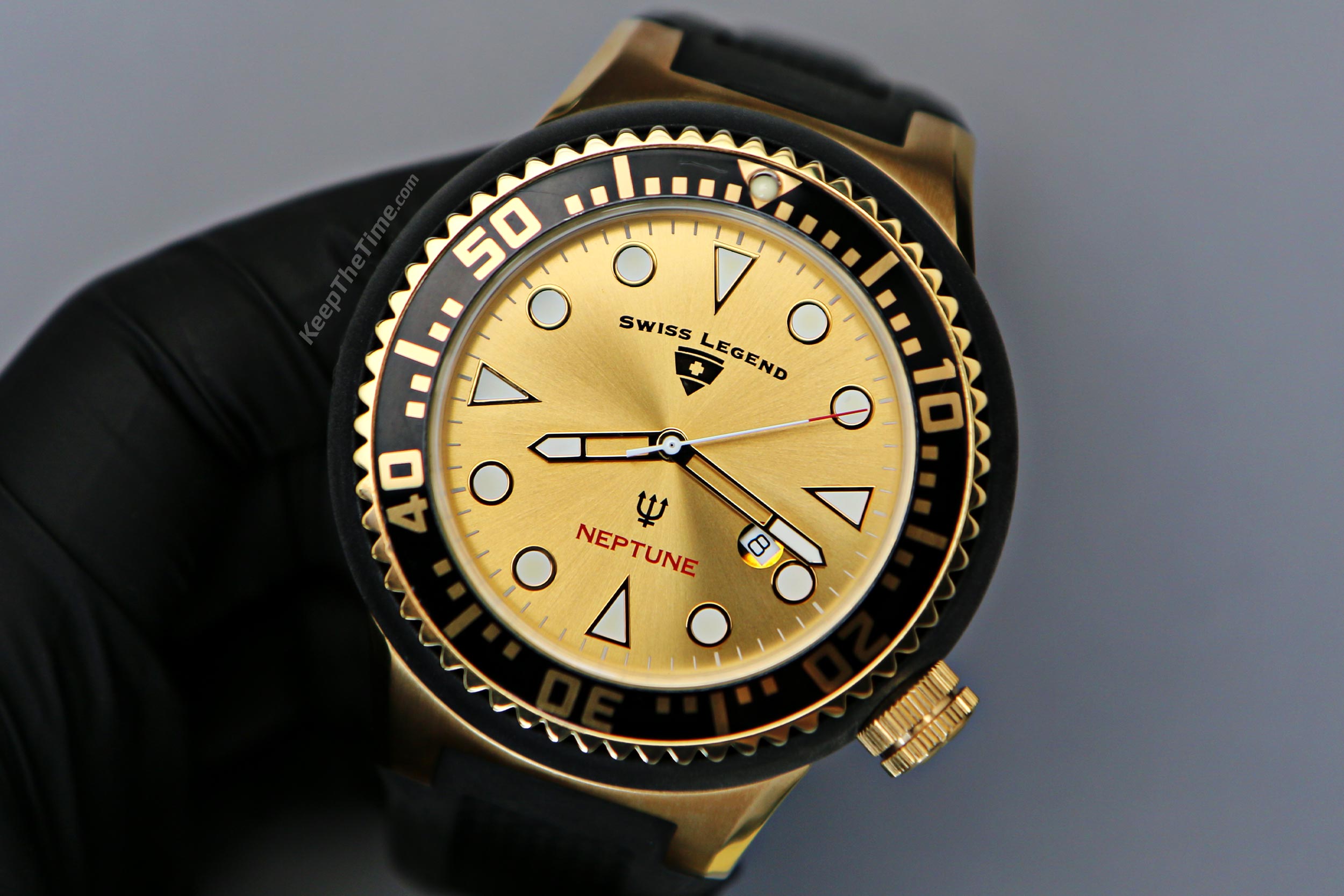 Swiss Legend Neptune Black/Gold - KeepTheTime Watches