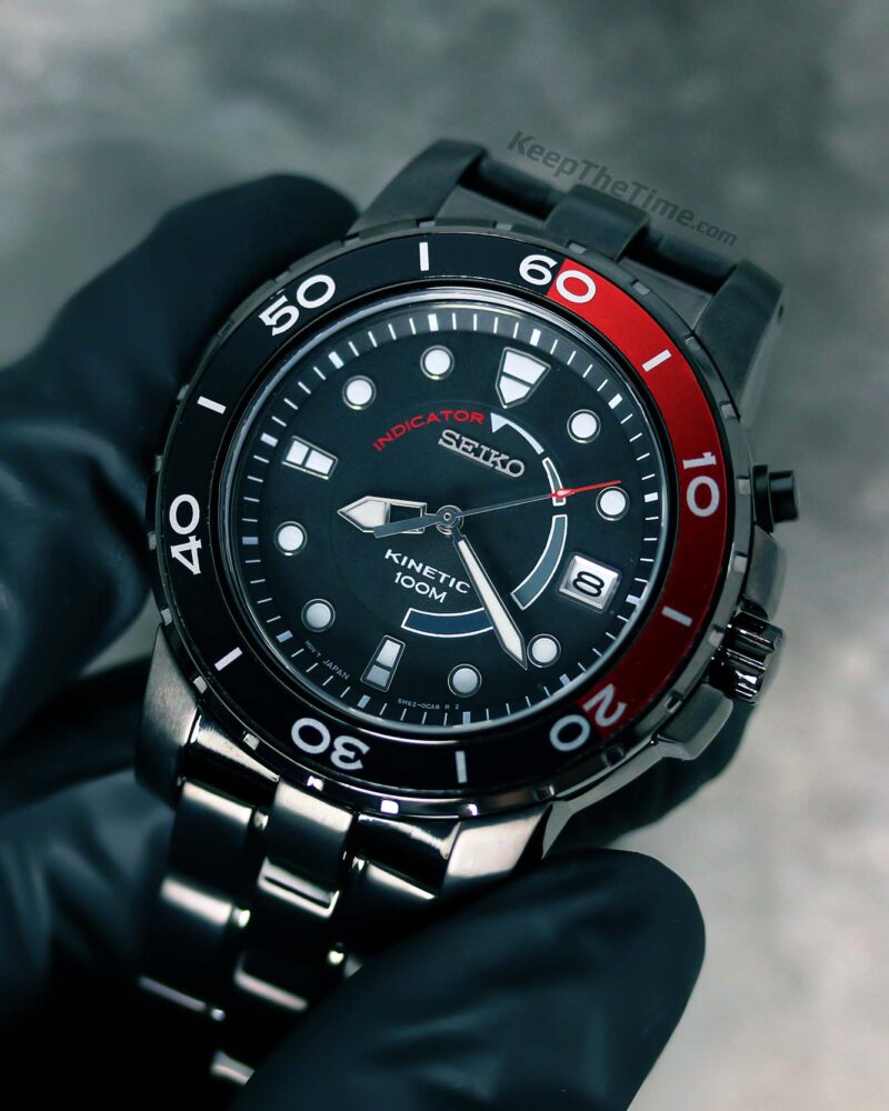 Seiko Kinetic 100M Diver “Coke” Bezel SKA389 - KeepTheTime Watches